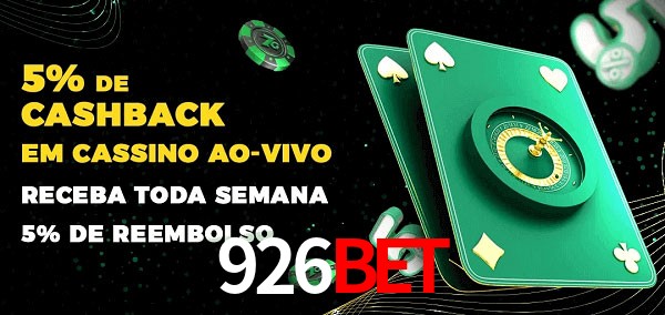 Promoções do cassino ao Vivo 926bet